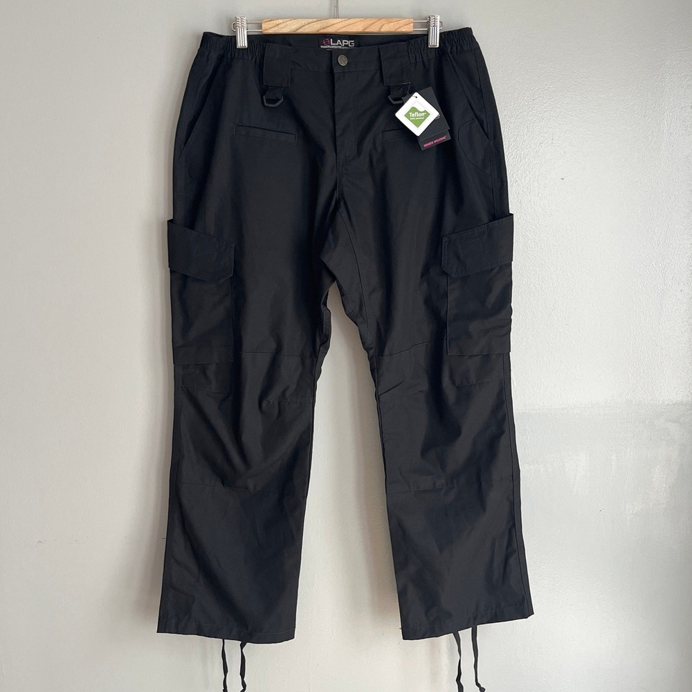 LAPG Tactical Pants Womens 16 Short Black Operator Cargo Teflon Work NWT
